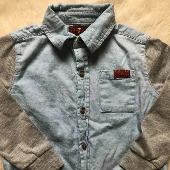 7 For All Mankind Toddler Button Down Shirt 24M - Picture 4 of 8